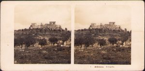 Athenes, Acropole, Stereoskopbilder-Institut C Wurfschmidt, Leipzig-Gohlis, stereoscopic photo