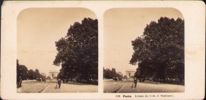 Paris, Avenue du Bois de Boulogne, Stereoskopbilder-Institut C Wurfschmidt, Leipzig-Gohlis, stereoscopic photo