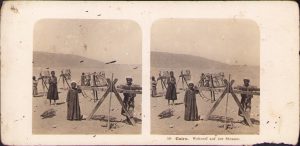 Cairo, Weberei auf der Strasse, Neue Photographische Gesellschaft A G, Steglitz-Berlin, 1904, stereoscopic photo