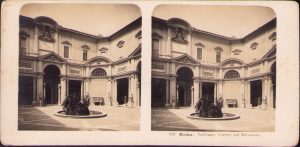 Roma, Vaticano, Cortile nel Belvedere, Neue Photographische Gesellschaft A G, Steglitz-Berlin, 1903, stereoscopic photo