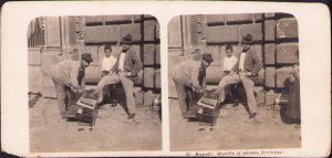 Napoli, Ripulito al minuto, Eccelenza, Neue Photographische Gesellschaft A G, Steglitz-Berlin, 1903, stereoscopic photo