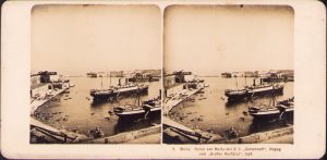Malta, Hafen von Malta mit SS Cincinnati, Hapag und Grosser Kurfürst, Loyd, stereoscopic photo
