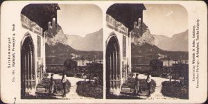 Salzkammergut, Hallstadt, Fernsicht g Grub, stereoscopic photo