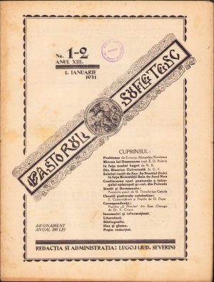 Păstorul sufletesc, 1-2/1931, Lugoj