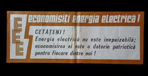 Afiș Economisiți energia electrică! perioada comunistă