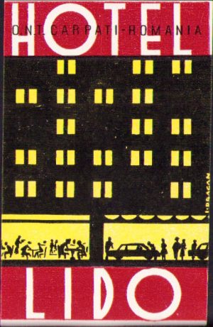 Etichetă Hotel Lido, ONT Carpați, România, perioada comunistă