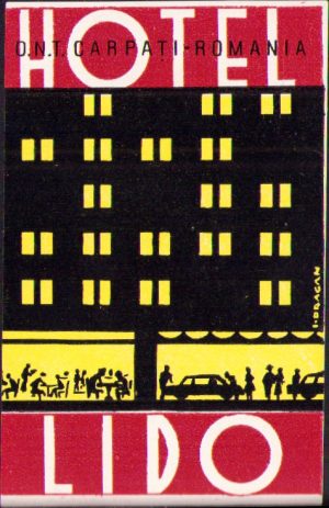Etichetă Hotel Lido, ONT Carpați, România, perioada comunistă