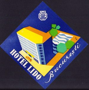 Etichetă Hotel Lido, ONT Carpați România, perioada comunistă
