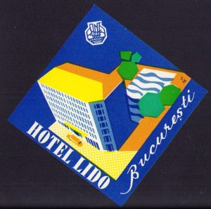 Etichetă Hotel Lido, ONT Carpați România, perioada comunistă