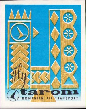 Etichetă TAROM perioada comunistă
