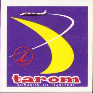 Etichetă TAROM perioada comunistă