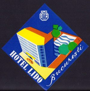 Etichetă Hotel Lido, ONT Carpați România, perioada comunistă