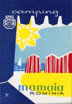Etichetă camping Mamaia, ONT Carpați, RPR