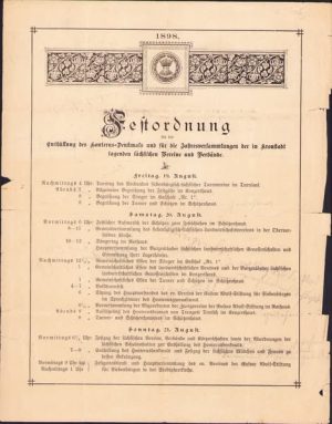 Festordnung, 1898, Brașov