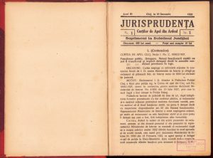 Jurisprudența Curților de Apel din Ardeal, 1928, Cluj, colegat de 36 numere