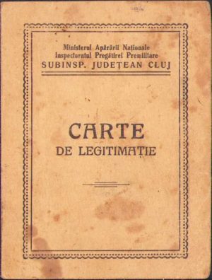 Carte de legitimație, șef de subcentru pregătirea premilitară, perioada regalității