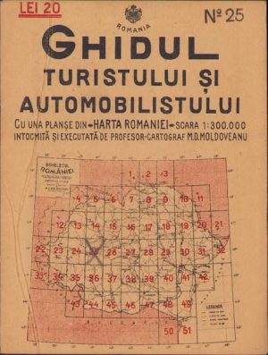 Alba Iulia, Deva, harta nr 25, 1936, Ghidul turistului și automobilistului