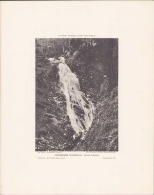 Litografie Cascada Valea Moașei
