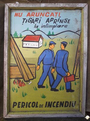 Tablă vopsită protecția muncii, România comunistă