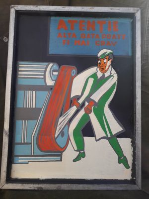 Tablă vopsită protecția muncii, România comunistă