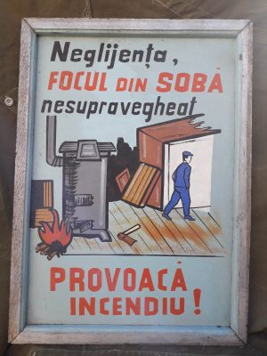 Tablă vopsită protecția muncii, România comunistă