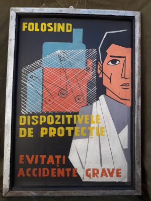 Tablă vopsită protecția muncii, România comunistă