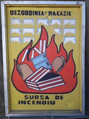 Tablă vopsită protecția muncii, România comunistă