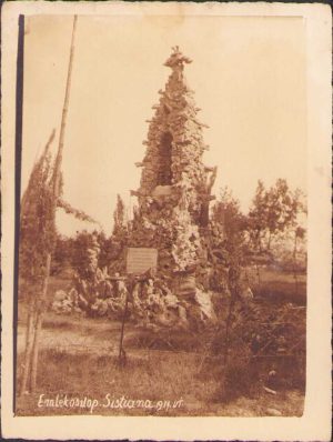 Coloană comemorativă pentru soldații austro-ungari căzuți pe frontul italian, Sistiana, iunie 1917