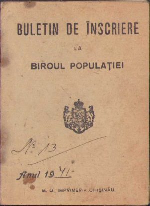 Buletin de înscriere la biroul populației, 1941, Brădeni, județul Târnava, etnic sas