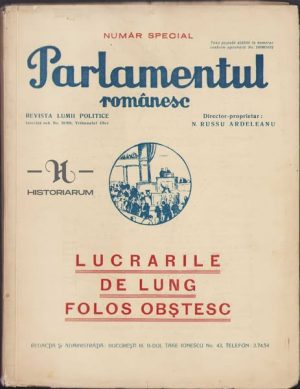 Parlamentul românesc, Număr special, Lucrările de lung folos obștesc, 1939, București