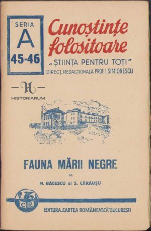 Fauna Mării Negre de M Băcescu și S Cărăușu, 1943