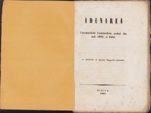 Adunarea Cuvanteriloru Comisariloru scolari din anii 1863, si 1864, 1864, Sibiu