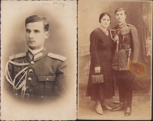 Lot de două fotografii ale unui plutonier român de jandarmi, 1937