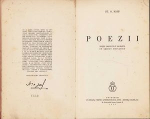 Poezii de Șt O Iosif, ediție definitivă, 1939
