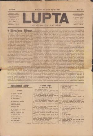 Lupta, 67/1910, Budapesta