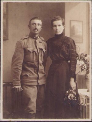 Gefreiter austro-ungar cu bareta unei decorații la piept