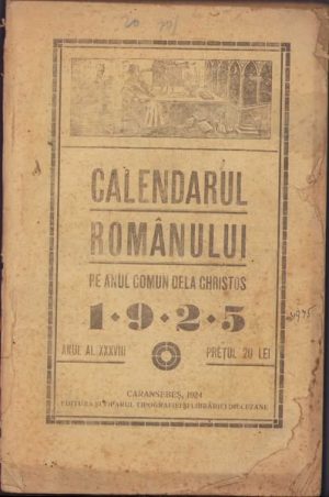 Calendarul Românului pe anul comun dela Christos 1925, 1924, Caransebeș