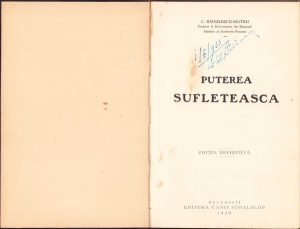 Puterea sufletească de C Rădulescu-Motru, ediție definitivă, 1930