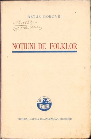 Noțiuni de folklor de Artur Gorovei, 1933
