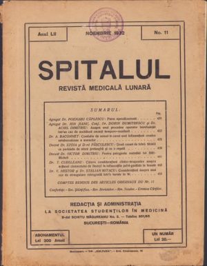 Spitalul, 11/1932