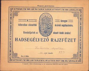 Caiet de desen austro-ungar Ajutorul de război pentru văduvele și orfanii celor căzuți în război, 1916