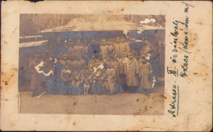 Ofițer austro-ungar de origine română din Batalionul XI Glotași trimite fotografia la Caransebeș lui Constantin Călțun în anul 1915