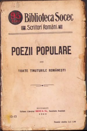Poezii populare din toate ținuturile românești, 1909, București