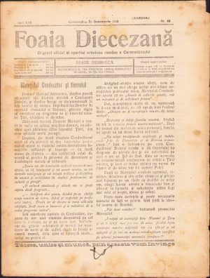 Foaia Diecezană, 46-48/1943, Caransebeș