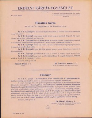 Reclamă EKE Cluj, 1900, la șampania de producție maghiară