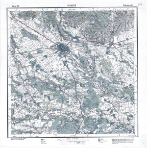 Hartă Ploieștii, anul 1910, după ridicările din intervalul dintre anii 1895 - 1899, Serviciul Geografic al Armatei
