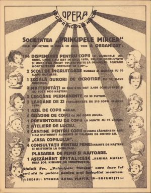 Afiș al Societății Principele Mircea