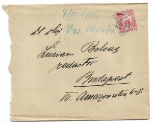 Plic și scrisoare scrise manu propria de Vasile Osvadă, 9 februarie 1906