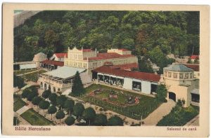 Băile Herculane, salonul de cură, carte poștală