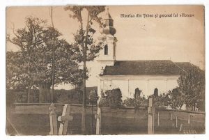 Biserica din Țebea și gorunul lui Horea, carte poștală